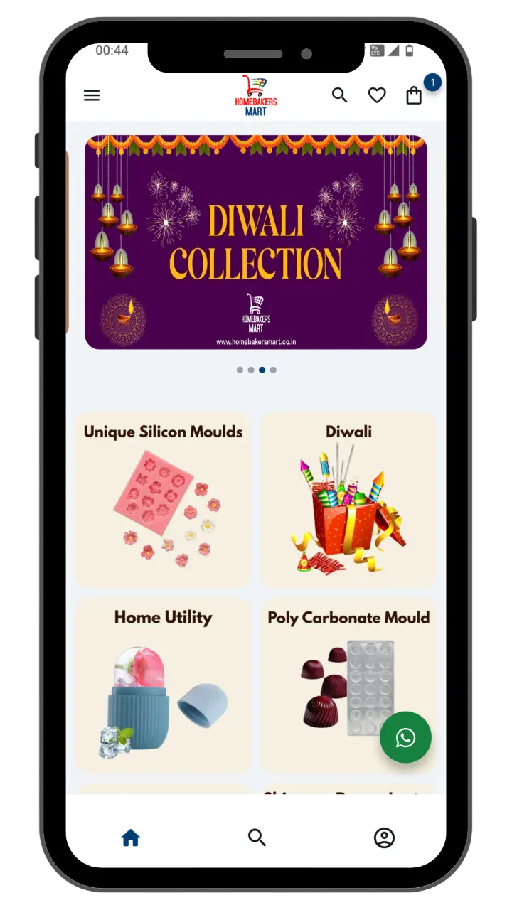 BlitzNative mobile app interface showing native ecommerce features